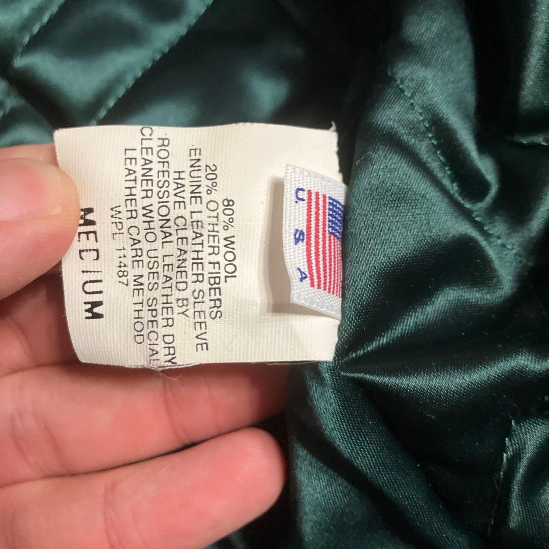 激レア90s ジュラシックパーク ウール 牛革 切り替え スタジャン Mサイズ