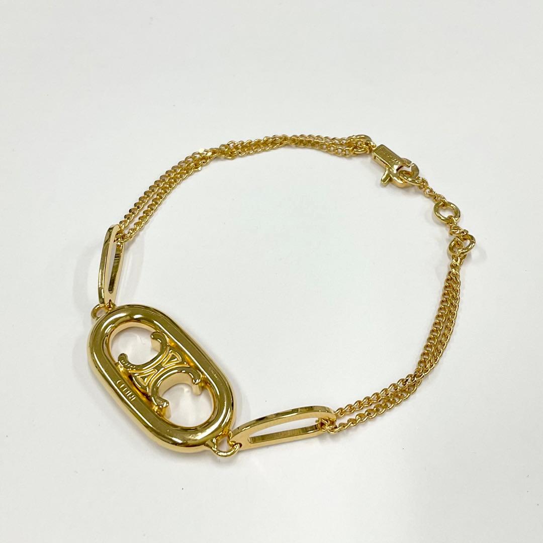 セリーヌ トリオンフ ブレスレット ゴールド - メルカリ