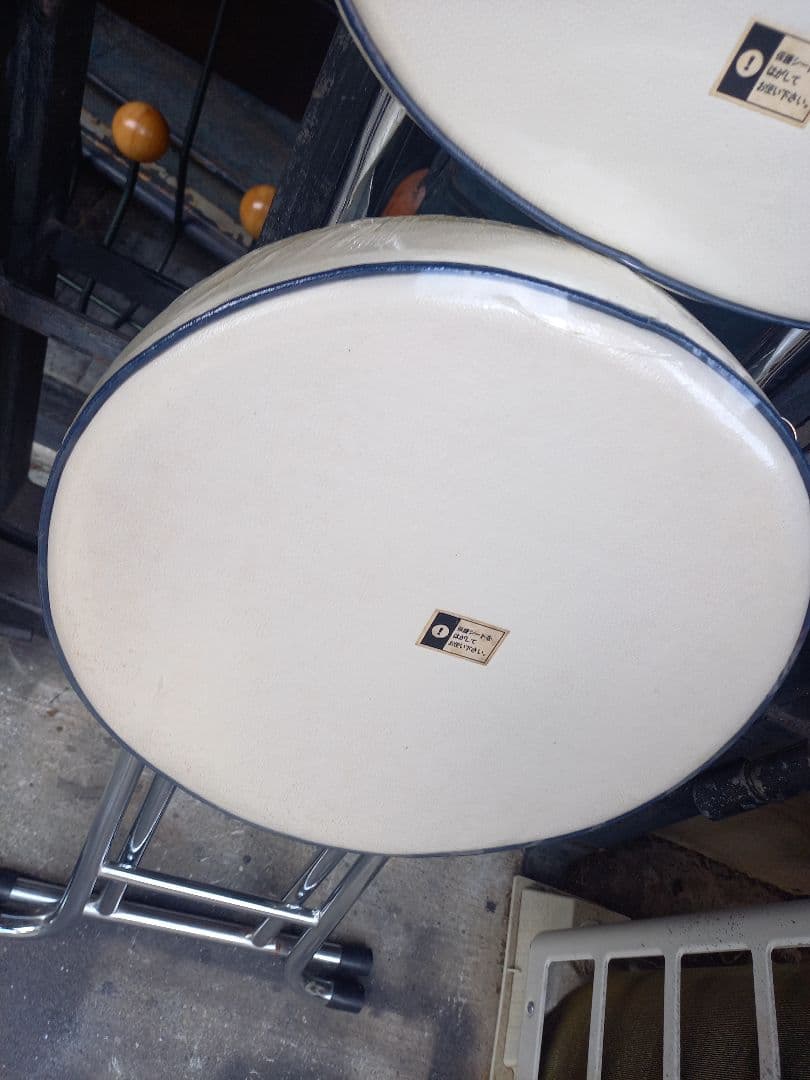 1980's　スペースエイジ　白×青　アメリカン　フォールディング　チェア　２脚