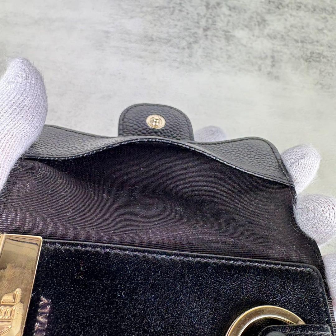 CHANEL キーリング　キーケース　マトラッセ　キャビアスキン　カードケース