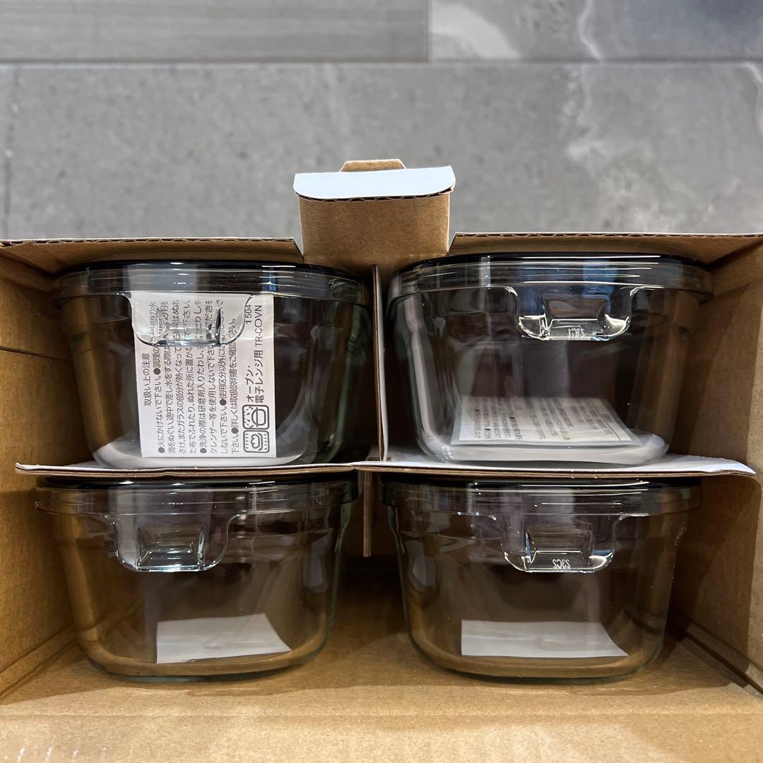 【おまとめ】iwaki 耐熱ガラス 食品保存容器 500×4.800×3