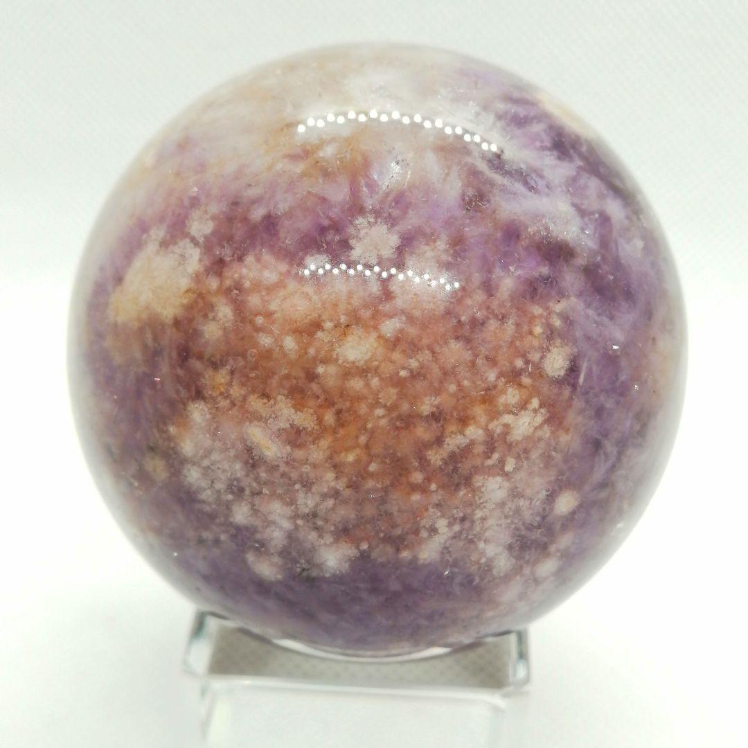 【新品】アメジストのキラキラ結晶の中に花が咲いている綺麗なピンアメ　12-17