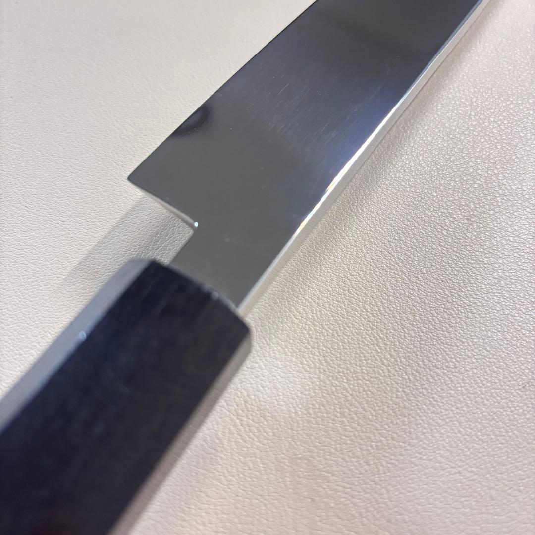 【特価限定】270mm 切付柳刃包丁 鏡面　黒檀八角柄 刺身包丁 「全鋼」'ᙁ