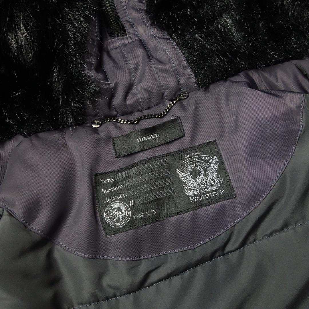 ジャケット・アウター DIESEL N-2B Fur Flight Down Jacket Opium