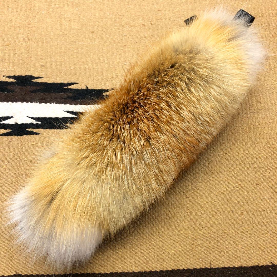 限定【裏地付】レッドフォックス 尻あて 赤狐毛皮 尻当尻皮 登山 雪山
