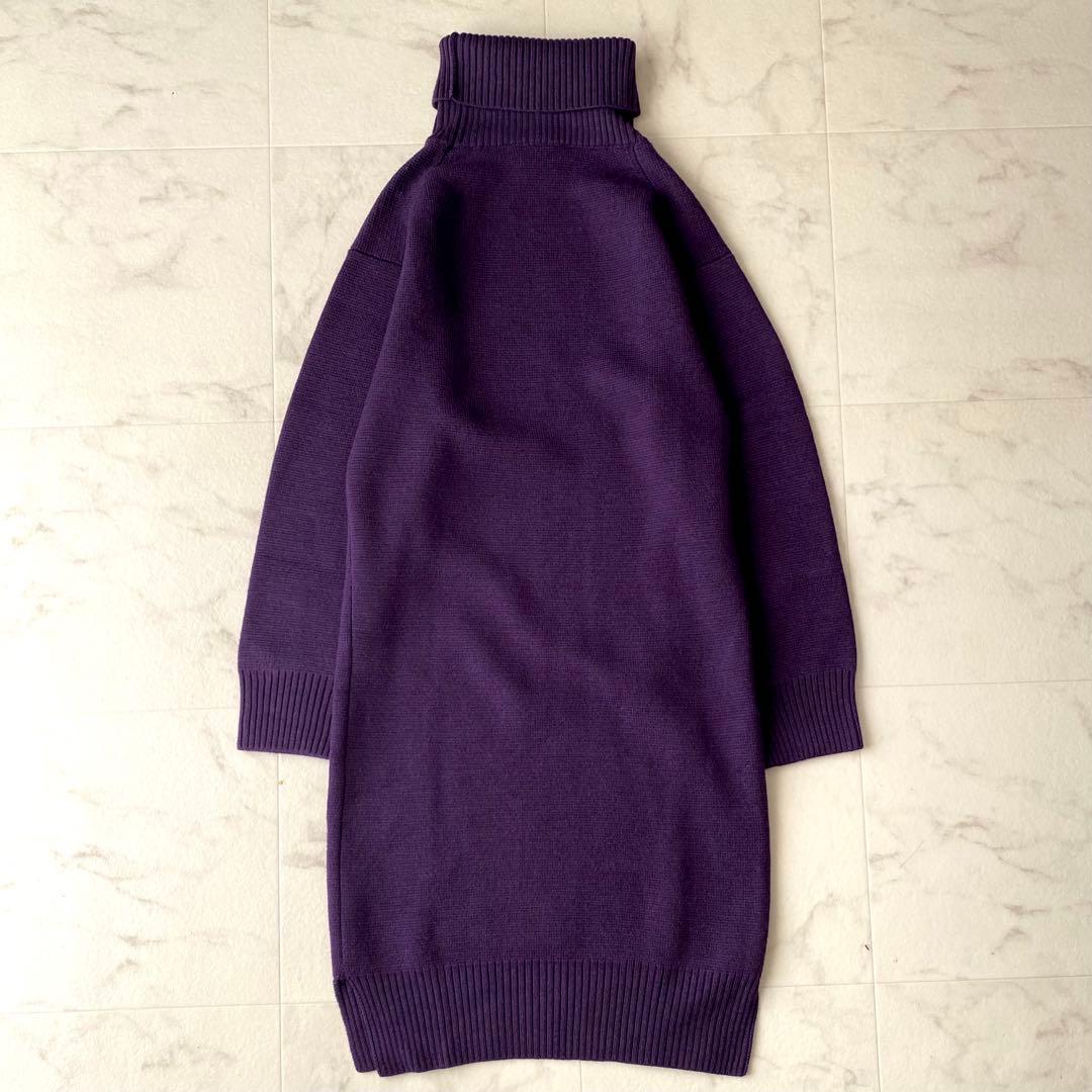 極美品.定価3.9万☆ウィムガゼット ウール タートルネックワンピース ニット