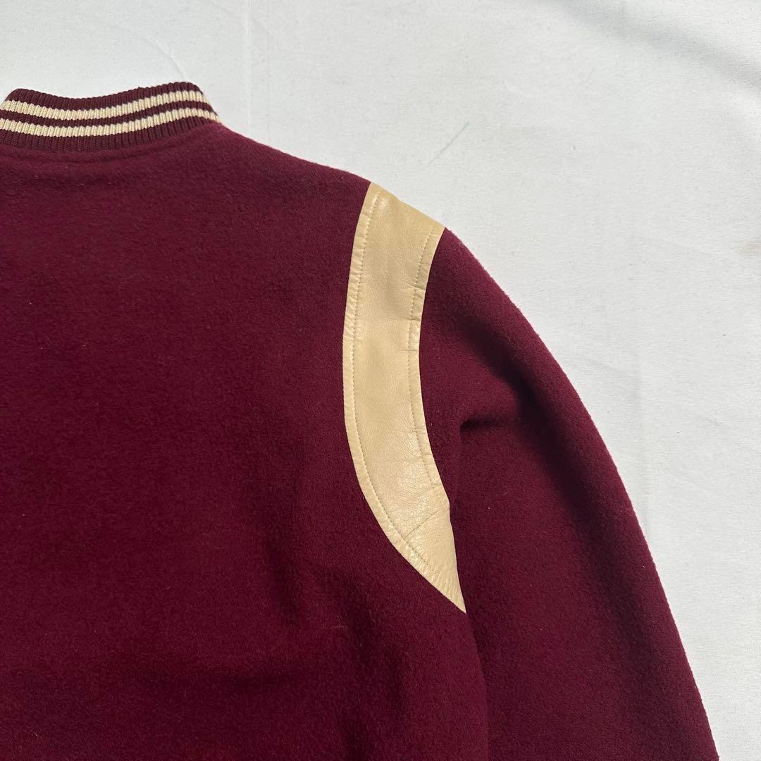 80s 90s McGREGOR テディジャケット 袖 肩 ライン スタジャン