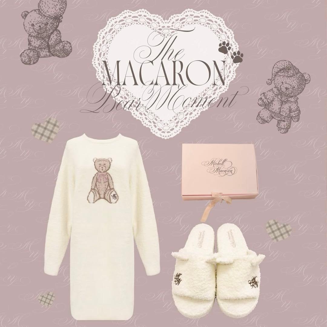 新品未使用 ミシェルマカロン ノベルティ くまルームウェア・クマ耳