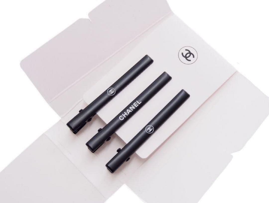 シャネル ノベルティ ヘアクリップ 髪留め ヘアピン 3個セット ココ