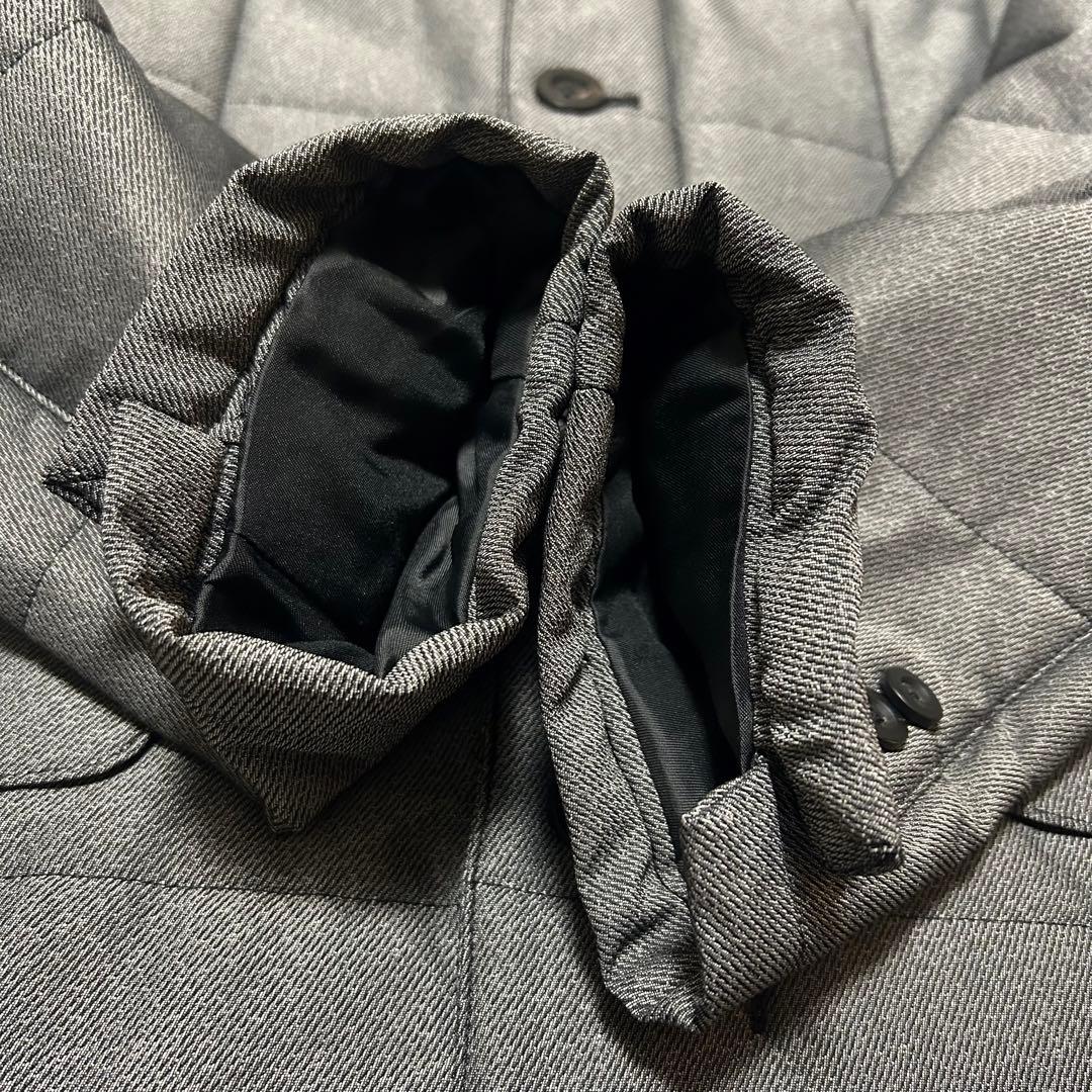 極美品 現行 ダーバン ステンカラーコート ブルゾン グレー キルティング