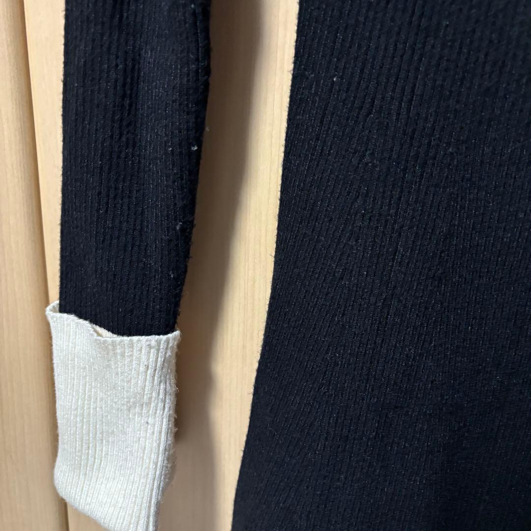 Darich リボンファーフレアニットミニワンピース FLサイズ ブラック