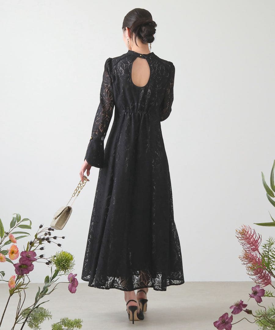 ＊試着のみの美品＊niana レース バックオープン ティアドロップ ワンピース