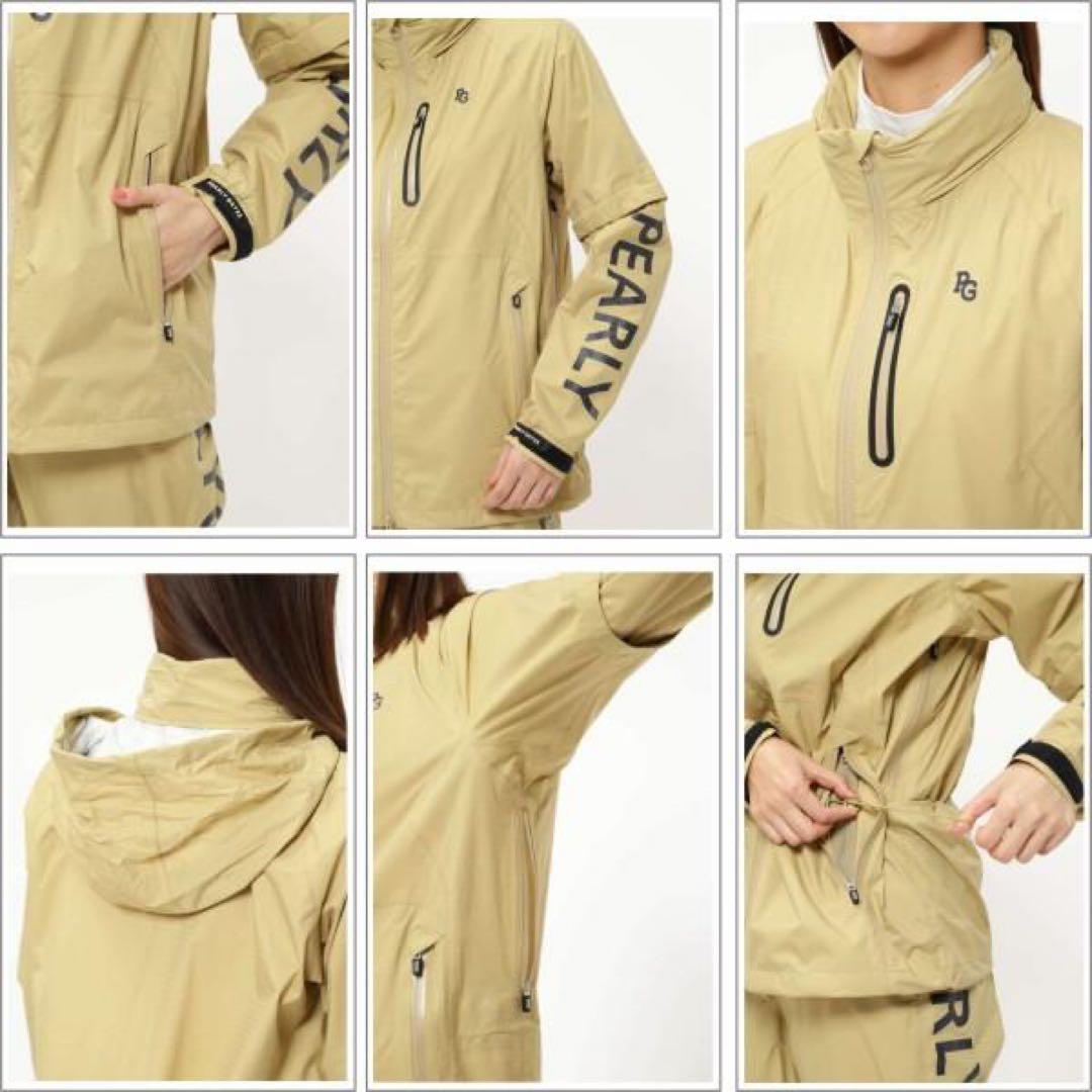 新品 パーリーゲイツ ナイロン 千鳥柄レインウェア 上下セットアップ 1