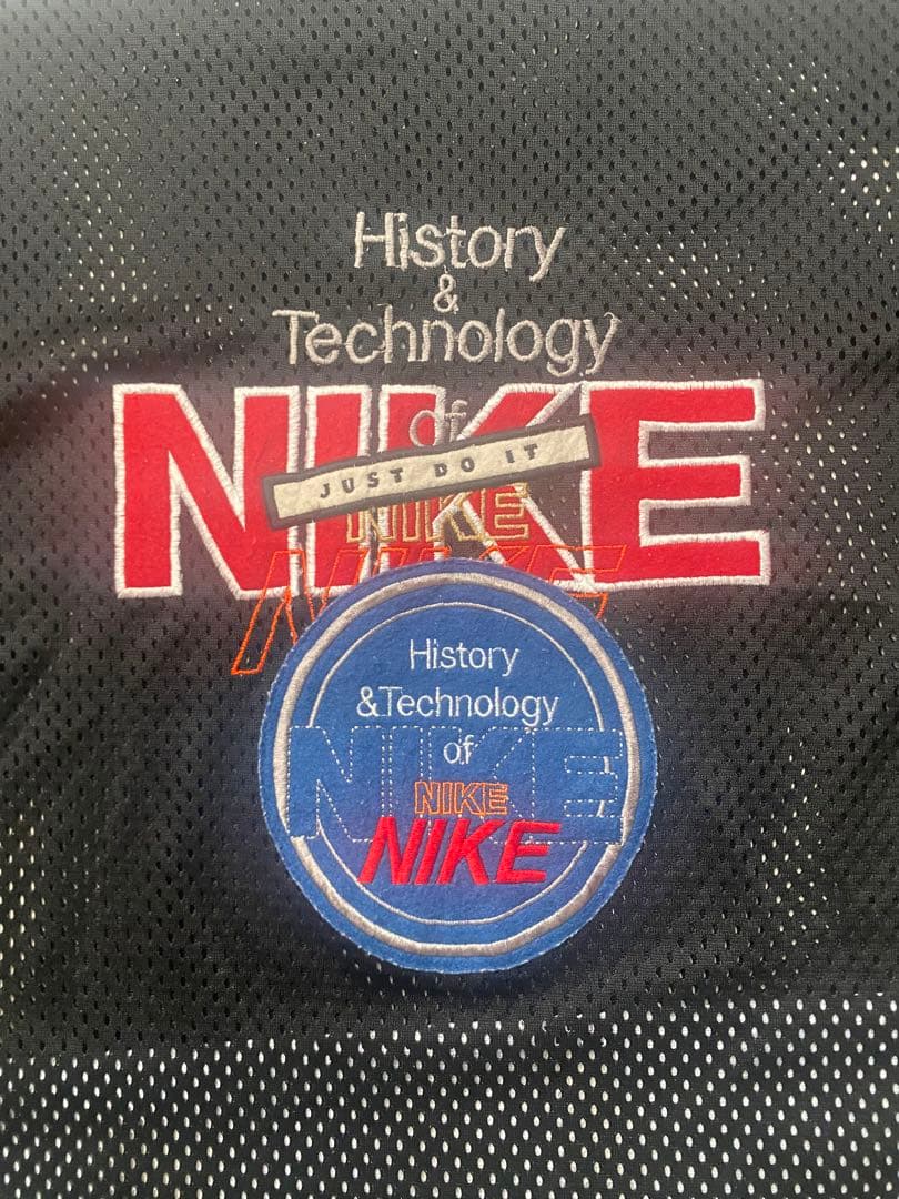 美品 90s vtg NIKE ナイキ メッシュ フットボール シャツ 黒 XL