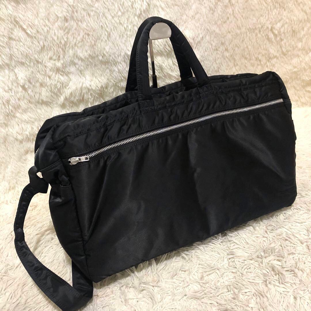 未使用☆ポーター タンカー 2WAY ボストンバッグ ショルダーバッグ ブラック