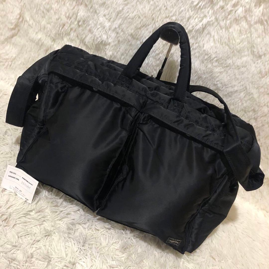 未使用☆ポーター タンカー 2WAY ボストンバッグ ショルダーバッグ ブラック