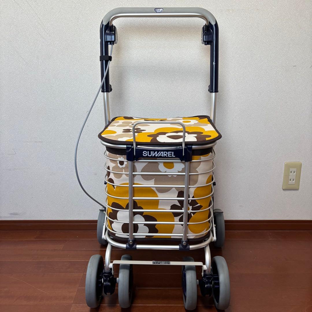 【美品】ユーバ産業株式会社　シルバーカー　ワイヤーカート　 スワレル　専用バッグ