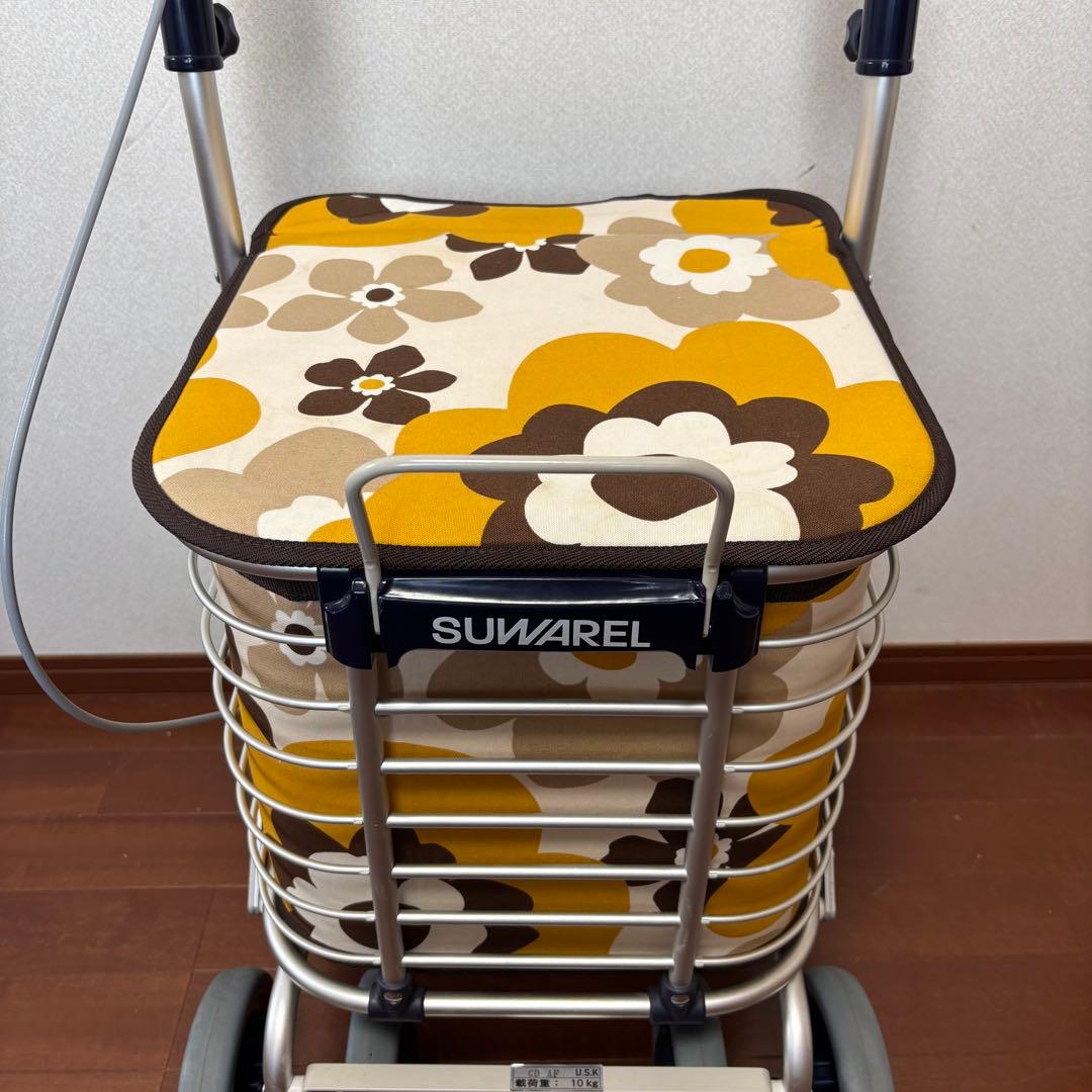 【美品】ユーバ産業株式会社　シルバーカー　ワイヤーカート　 スワレル　専用バッグ