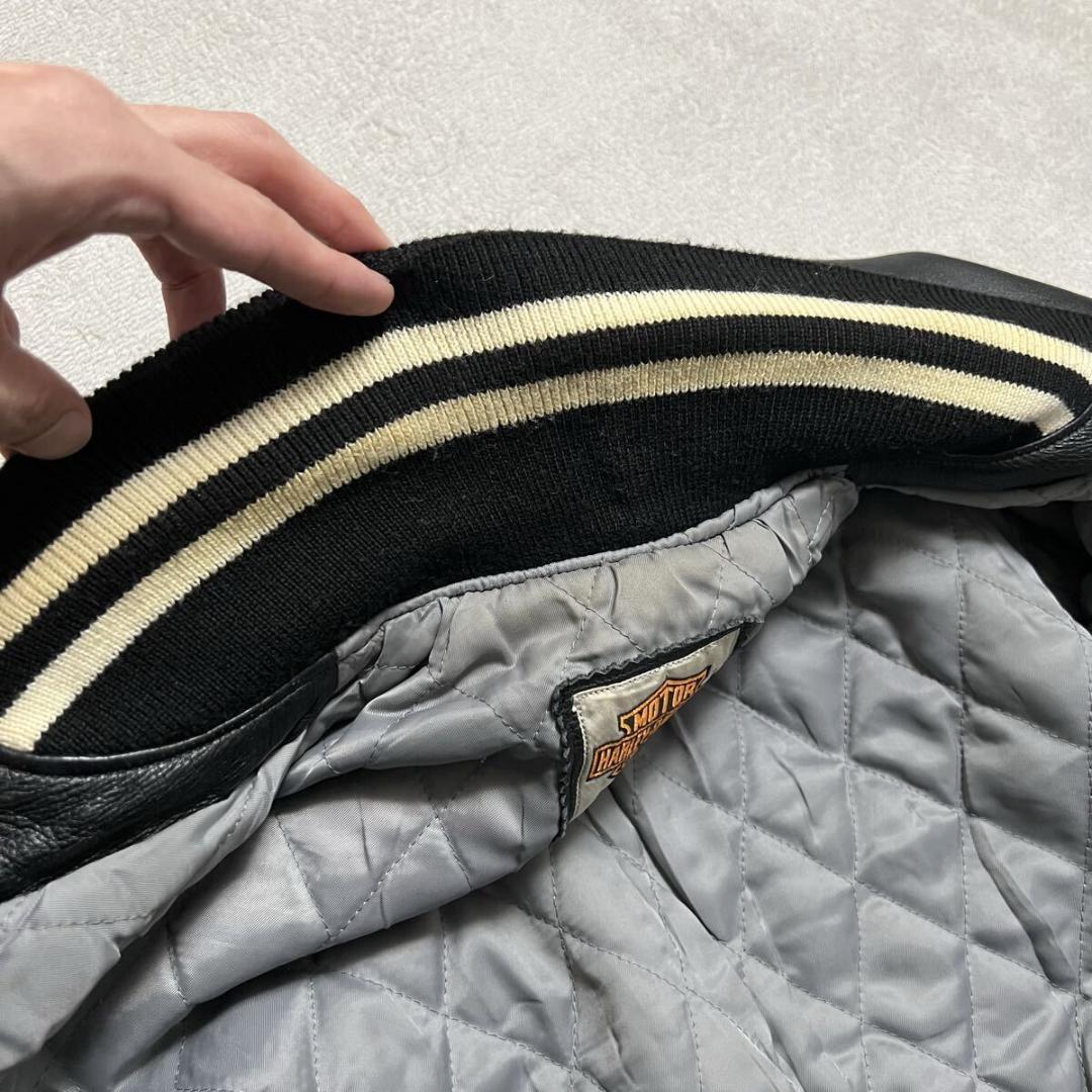 レア 本革 HARLEY DAVIDSON スタジャン ブルゾン R-8325