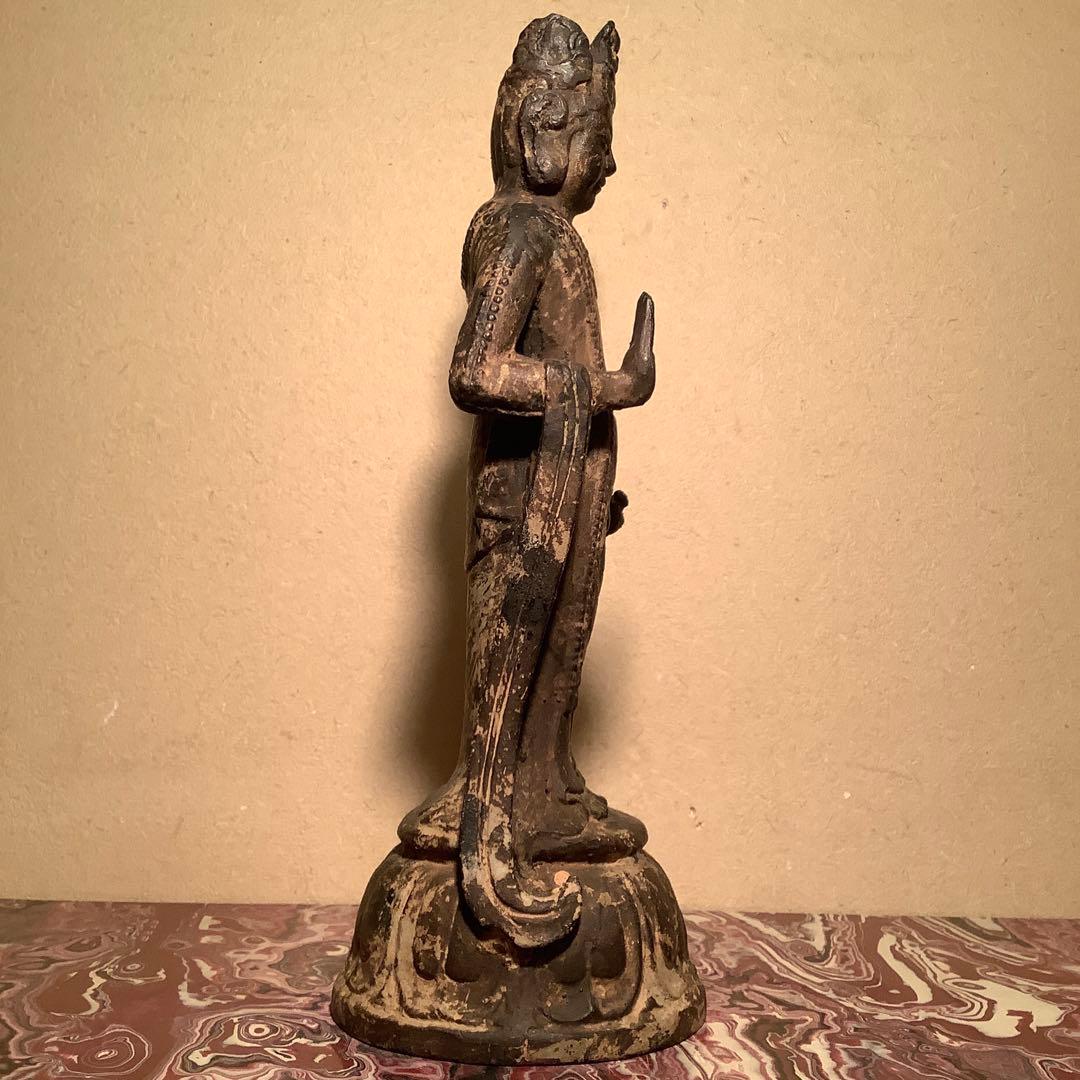 白鳳文化「古鉄・夢違観音菩薩立像」法隆寺・平城京・天平文化・鐵鋳