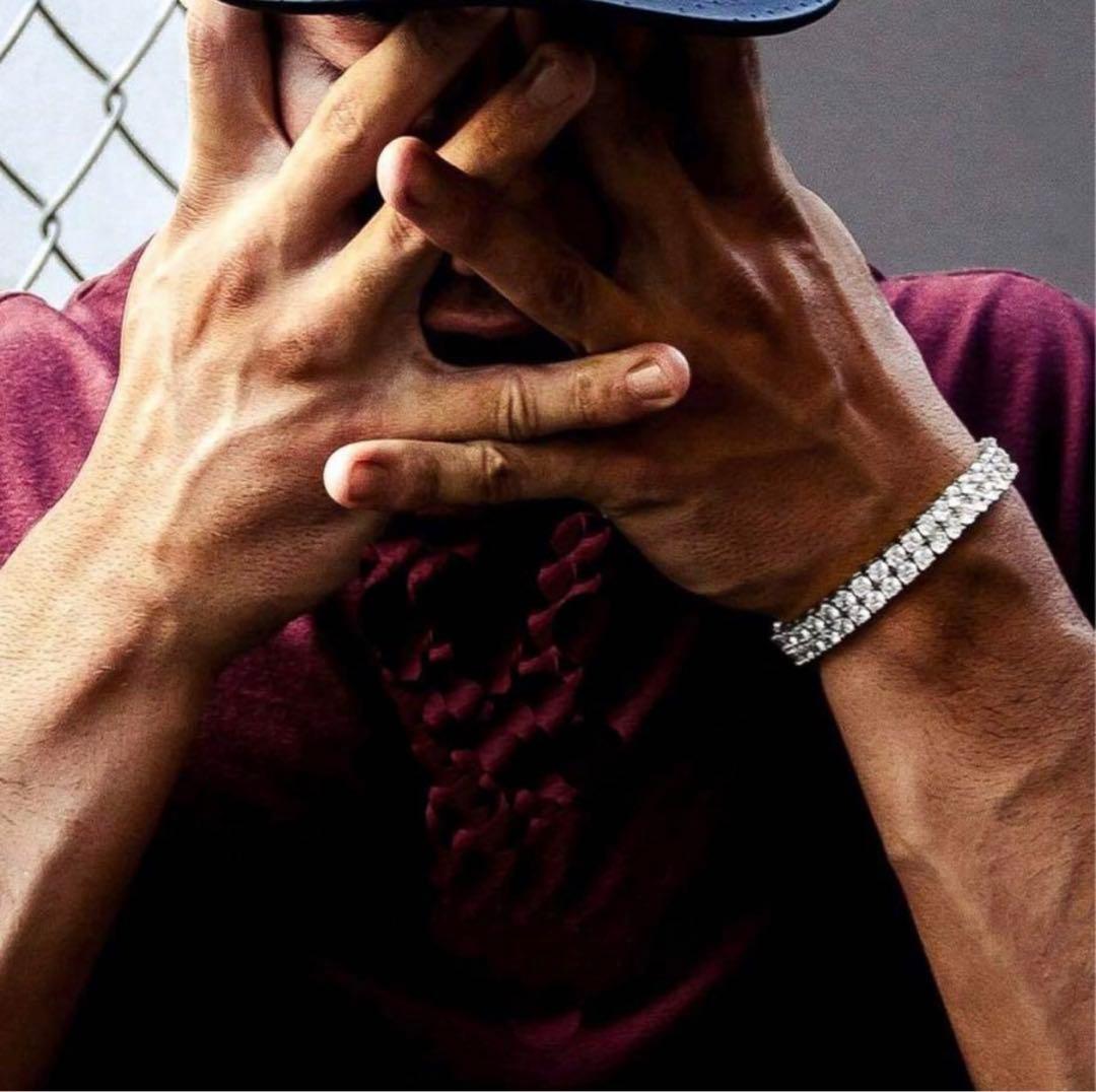 残りわずか】2層モアサナイト ブレス S925 VVS1 輝き別格 - メルカリ