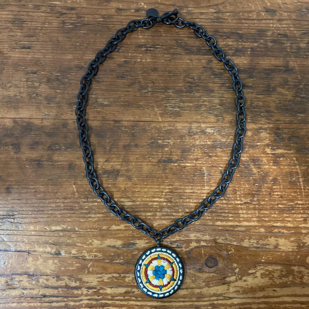 GARA × blackmeans ブラックミーンズ サークル刺繍 ネックレス - メルカリ