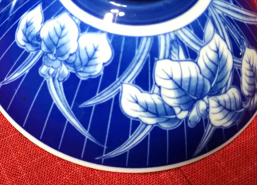 ♢染付け「呉須」【有田焼】♥50年前ヴィンテージ品♥高級感漂うお茶碗