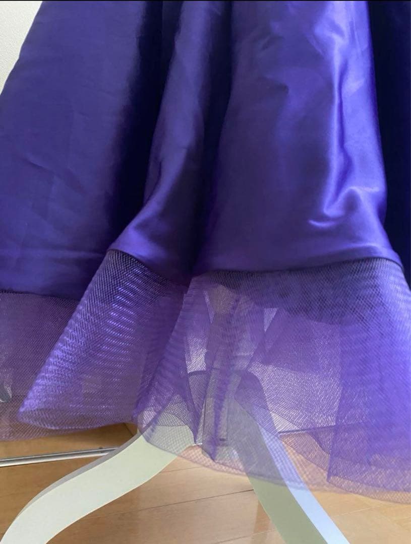 社交ダンス ドレス スタンダード 紫 試着のみ ほぼ未使用品 ストーン付き