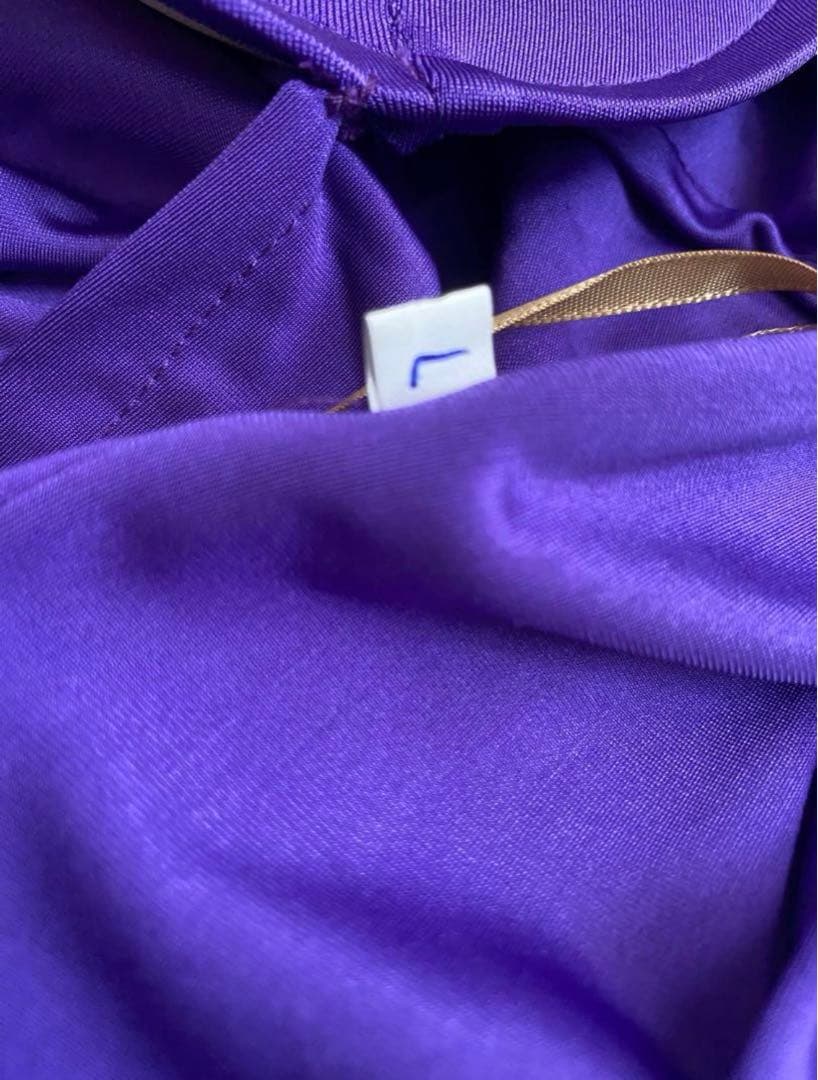 社交ダンス ドレス スタンダード 紫 試着のみ ほぼ未使用品 ストーン付き