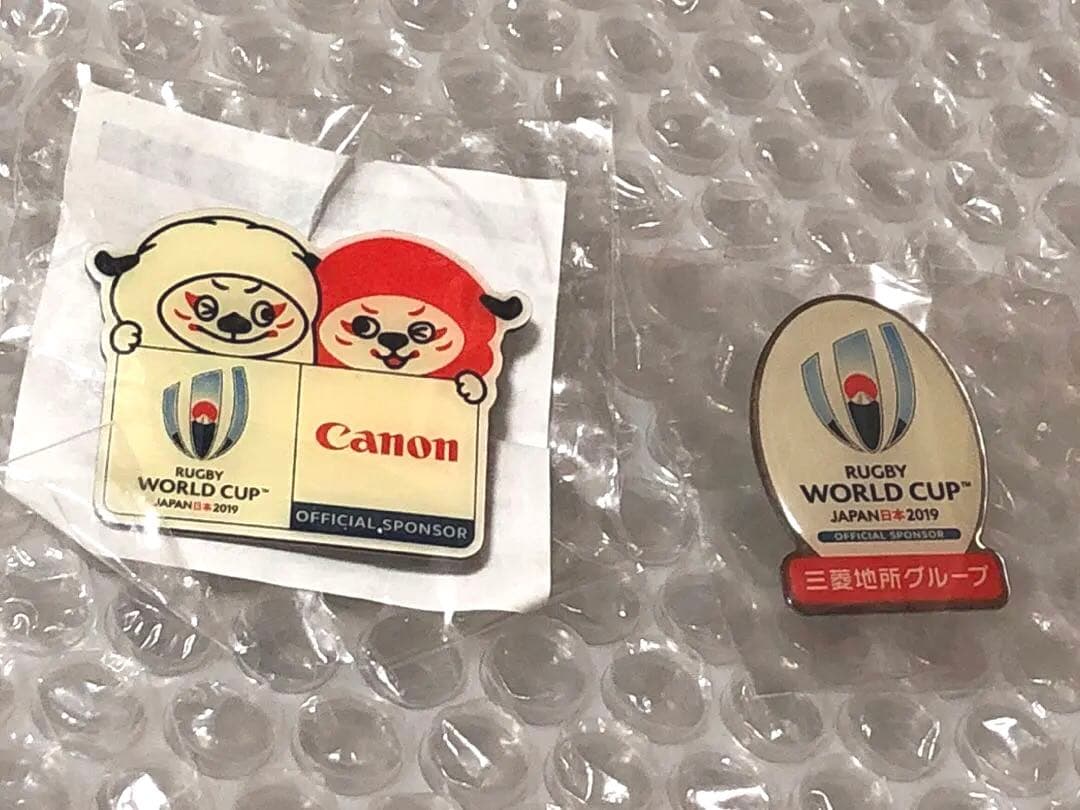 ラグビーワールドカップ2019 三菱地所 Canon ピンバッジ 2種類 - メルカリ