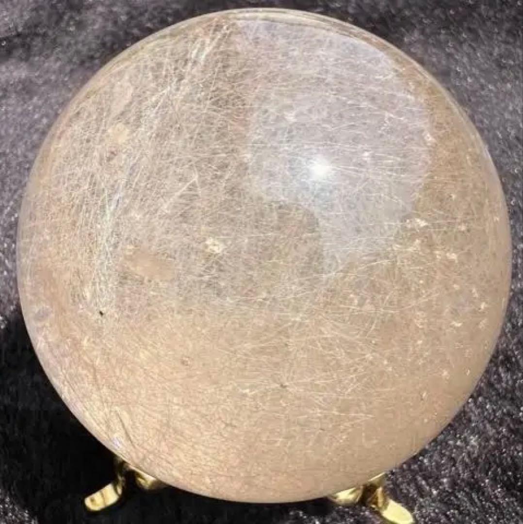 ☆激煌☆美宝珠☆極上別格品☆レインボー ルチル ゴールド シルバー 丸玉 天然石