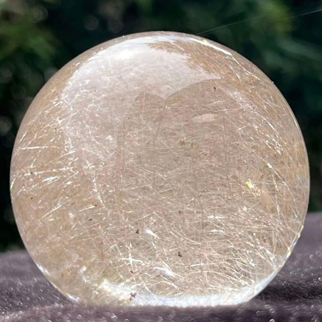 ☆激煌☆美宝珠☆極上別格品☆レインボー ルチル ゴールド シルバー 丸玉 天然石