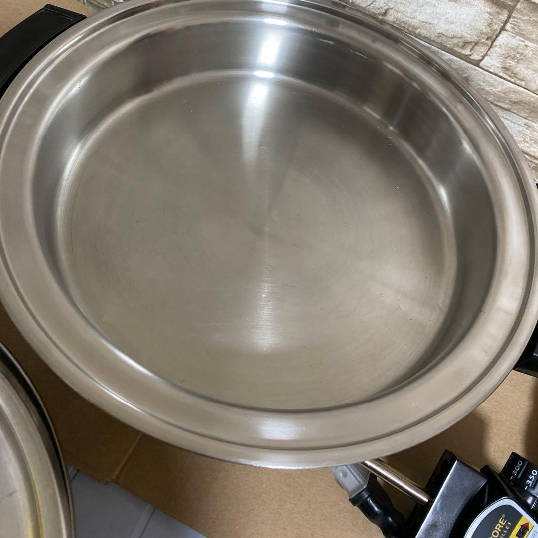 ロイヤルクイーン　IH対応品の大フライパン＆浅型電気フライパン鍋兼用蓋１枚