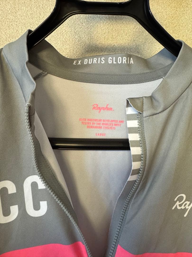 Rapha RCCサイクルジャージ Lサイズ グレー/ピンク