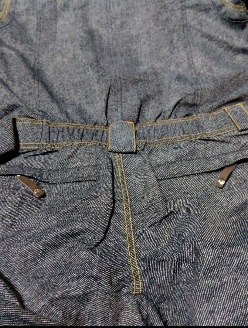 買ってください】 PONTAPES スキースノボウェアつなぎ デニム風の生地