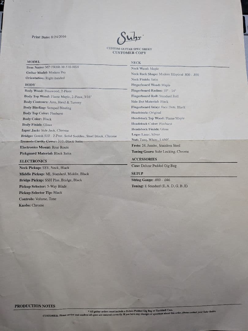 ギター Suhr Modern Pro HSH