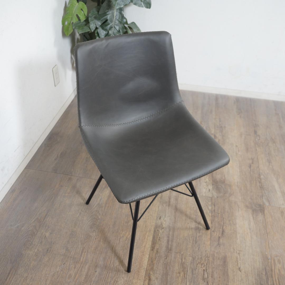 送料無料 【新品】360°回転 革張り ヴィンテージ風 チェア