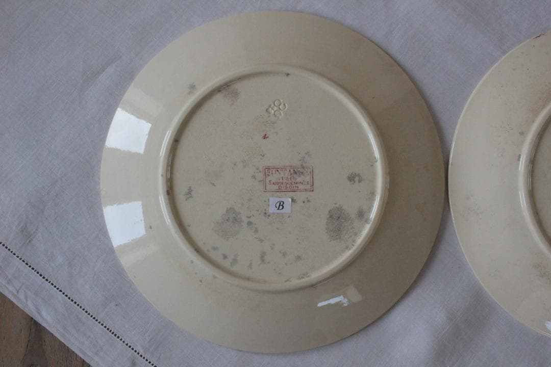 【B】2枚セット【サルグミンヌ】フォンタンジュプレート /フランスアンティーク