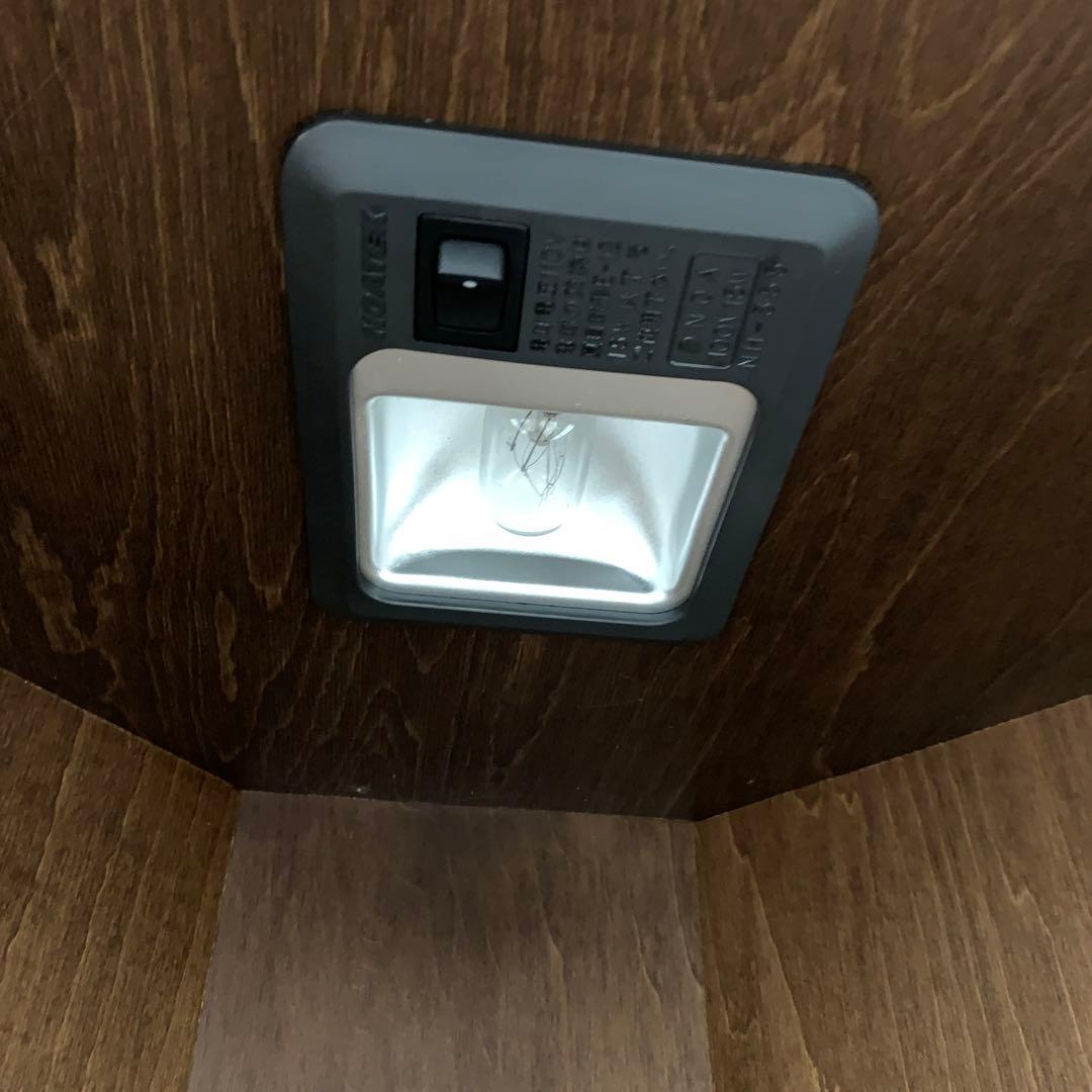 ヴィンテージ東海家具木製コーナーキャビネット ガラス棚付き