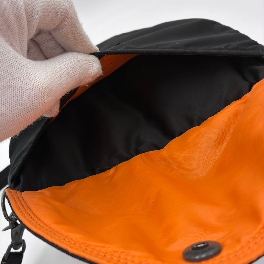 ポーター タンカー ショルダーバッグ 黒 ナイロン 半月 廃盤 男女兼用 日本製