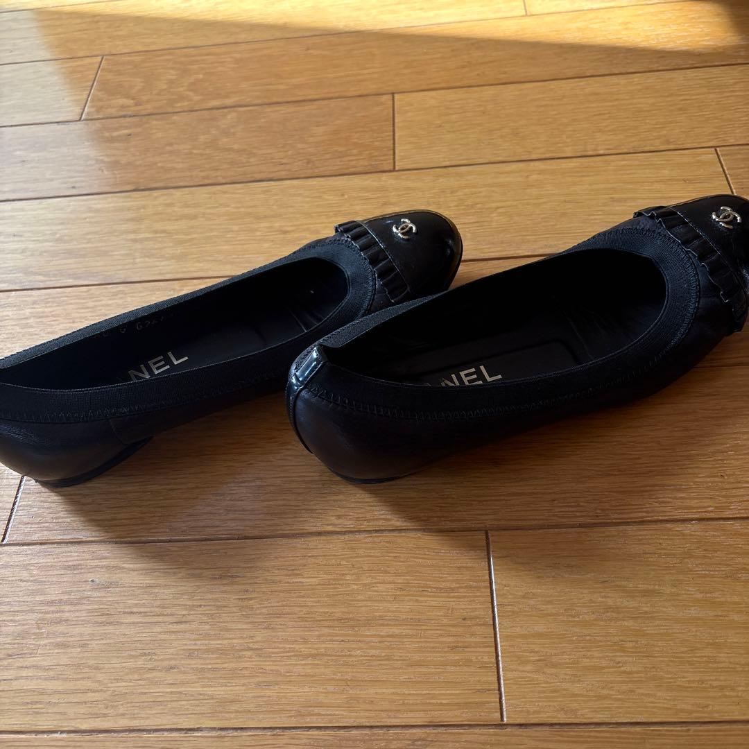 CHANEL 正規品 バレエシューズ フラットシューズ ココマーク23cm
