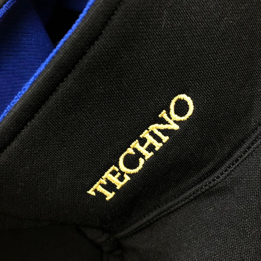 1898 デサント　アディダス　ジャージ　トラックジャケット　刺繍　ロゴ　黒