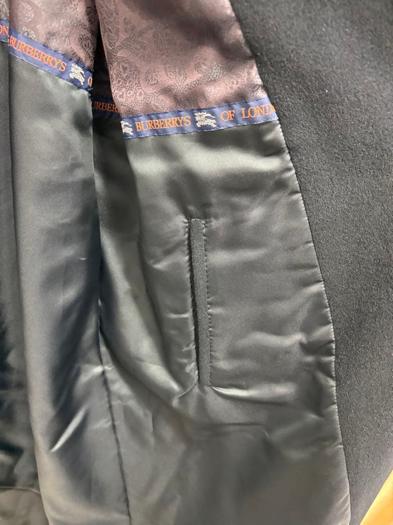 【極上アンゴラ70%】Burberry's ロングコート 黒 ラグラン 比翼仕立