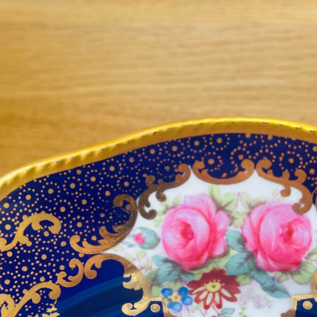 スポード コープランド×トマス・グード コバルト金彩バラ 25.5cm