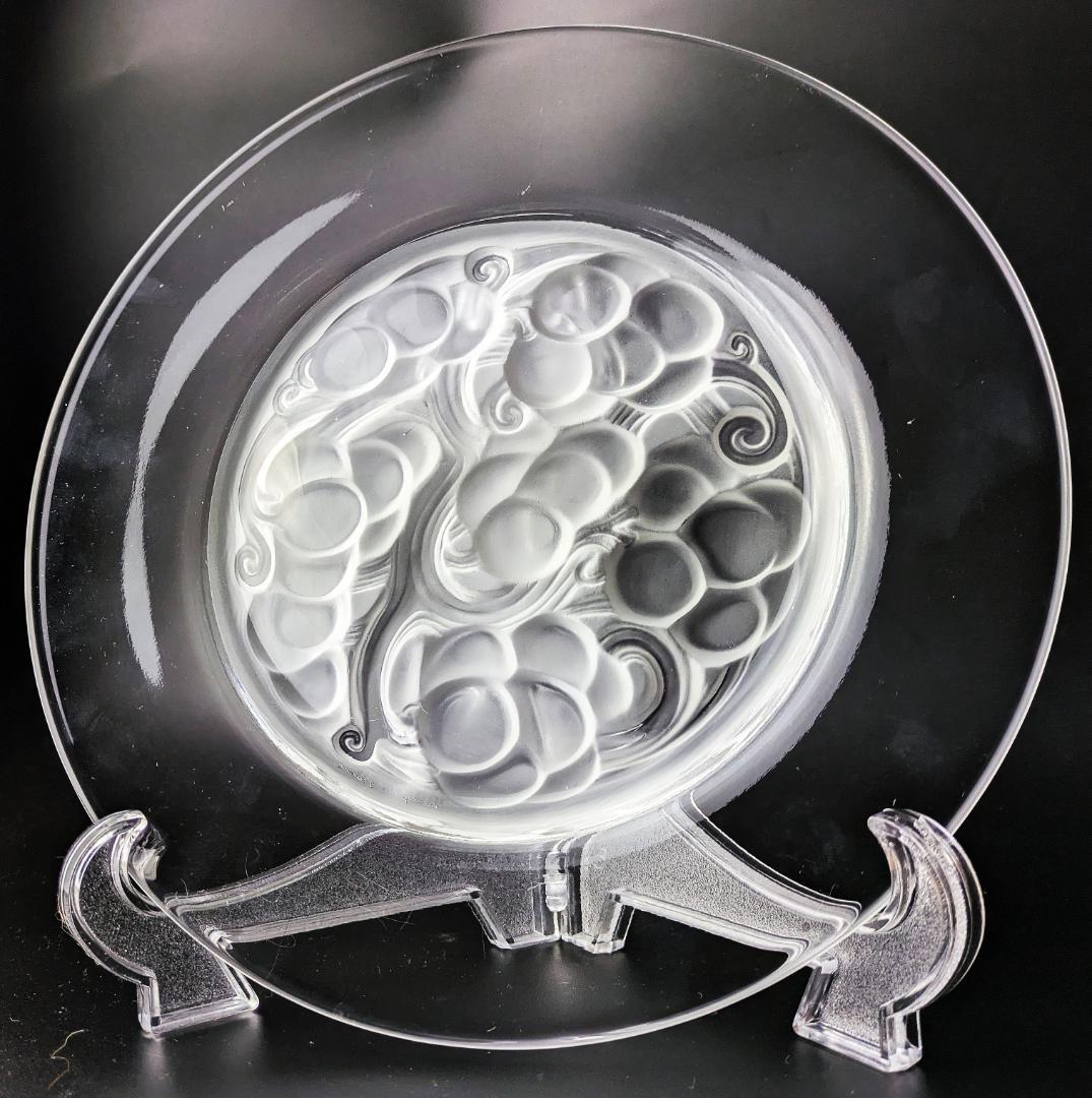 フロストによる立体感☆希少☆ラリック マリエンタール 24㎝大皿 フランス