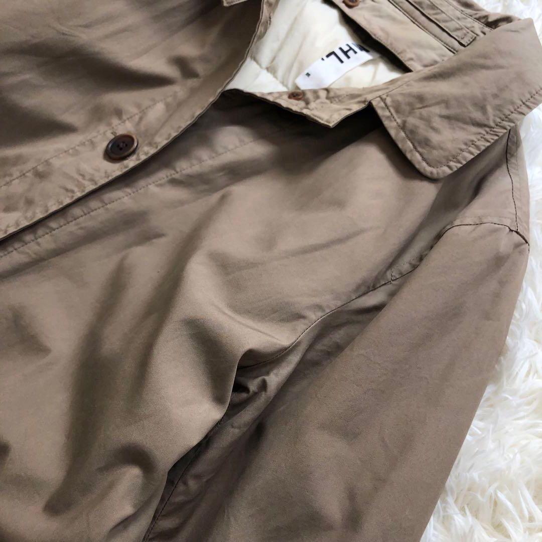 MHL ダウンライナー付 ステンカラーコート ベージュ 2way MHL