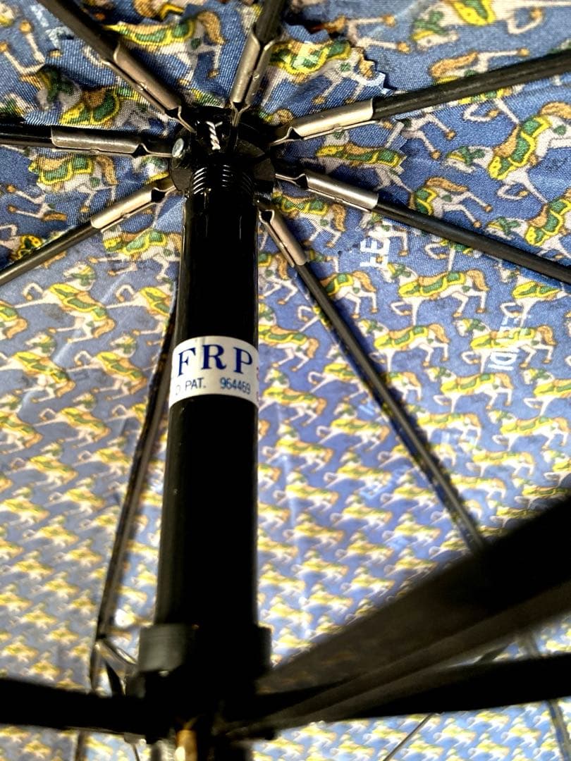 FENDI 長傘 ネイビー 馬柄(グリーン、グレー、ブラウン)ワンタッチ 廃