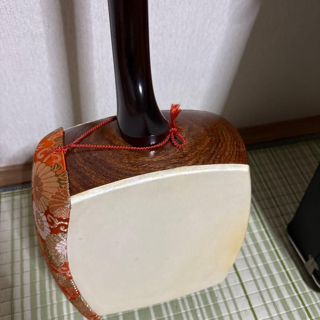 三味線　バチ　三絃駒　ハードケース 　和楽器　弦楽器　皮破れ