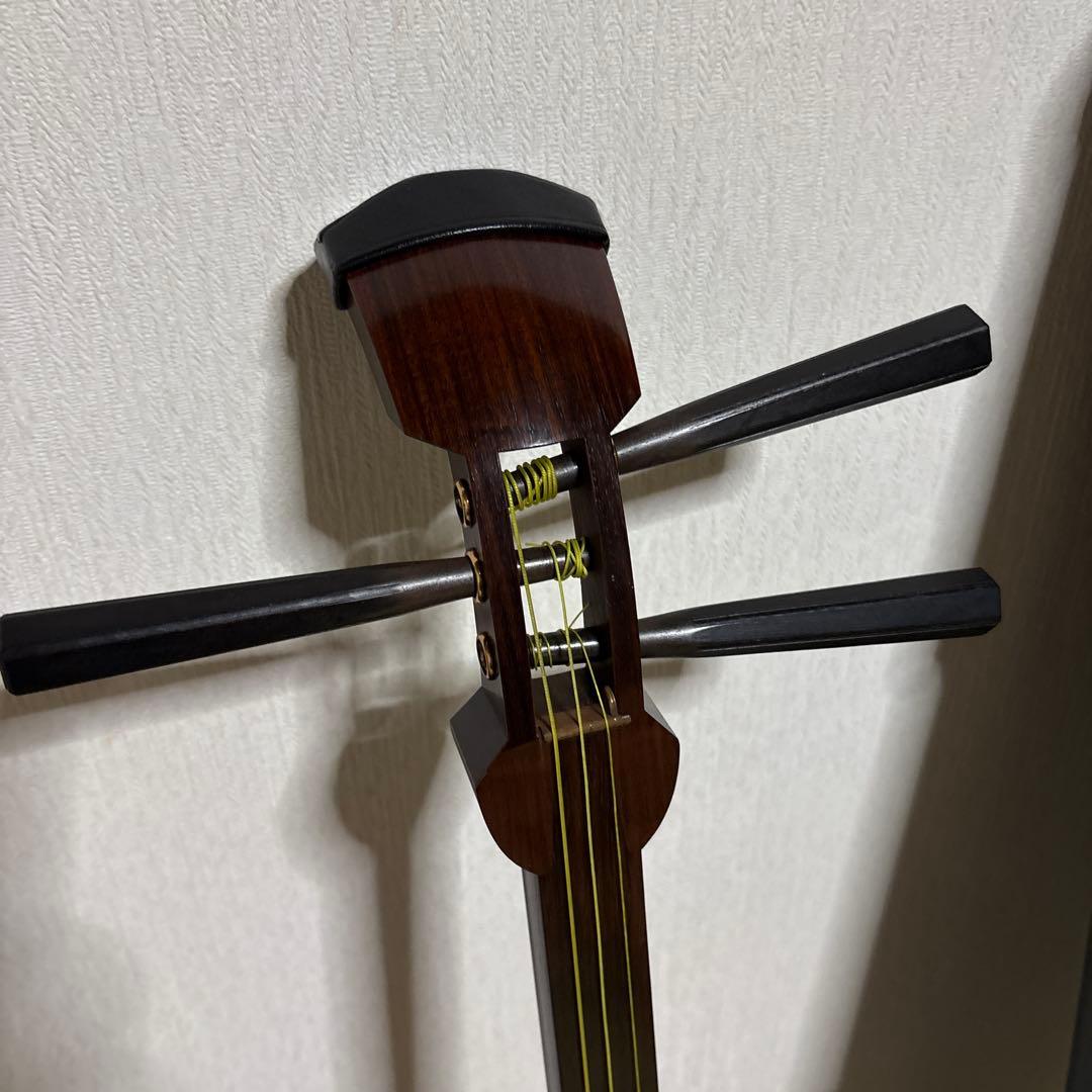 三味線　バチ　三絃駒　ハードケース 　和楽器　弦楽器　皮破れ