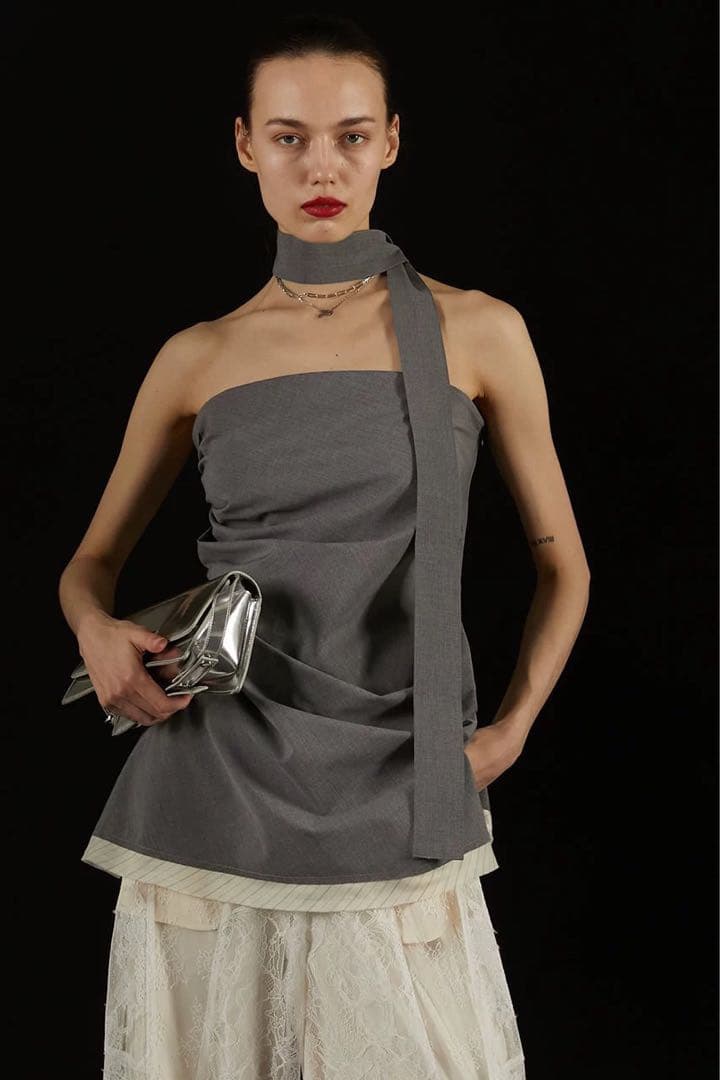 トップス Prank Project Asymmetrical Draping Bare